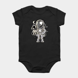 Astronaut And His Doll • Funny And Cool Sci-Fi Cartoon Drawing Design Great For Any Occasion And For Everyone Baby Bodysuit